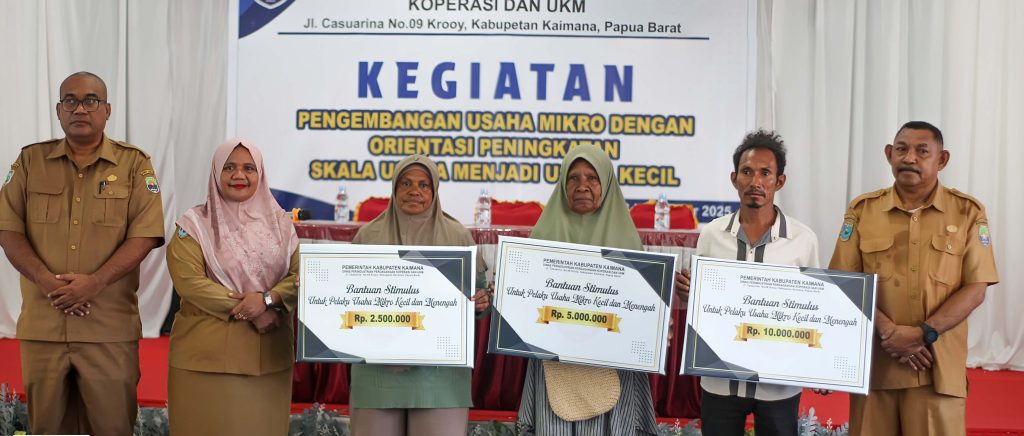 DINAS PERINDAGKOP KAIMANA SALURKAN STIMULUS MODAL USAHA, TARGET UMKM JADI USAHA KECIL